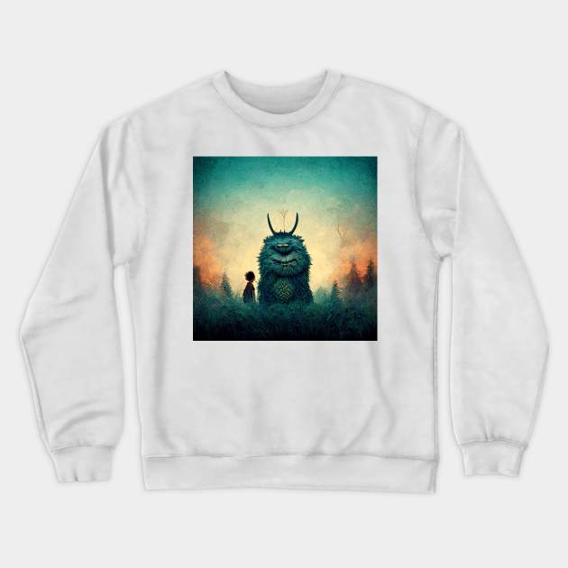 Where the Wild things Are - max and his friend. Crewneck Sweatshirt by Liana Campbell